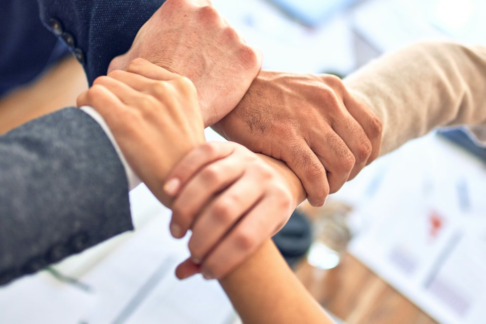 Handshake on completion of a project